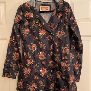 Floral purple rain jacket